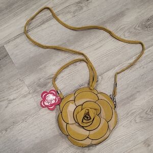 NWT Floral Tan Crossbody Bag
